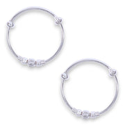 925 Sterling Silver Multi Beaded Bangles for Kids