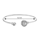 Load image into Gallery viewer, Taraash 925 Sterling Silver CZ Swirl Design Bangle For Women