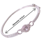 Load image into Gallery viewer, 925 Sterling Silver Bow-Style Elegant Cz Bangles for Women
