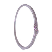 925 Sterling Silver Bangles Stylish Cz Leaf for Women