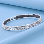 Load image into Gallery viewer, 925 Sterling Silver Engraved Ethnic Design Single Bangle for Women
