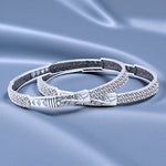 Load image into Gallery viewer, 925 Sterling Silver Intricate Leaf and Swirl Engraved Bangles for Women
