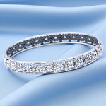Load image into Gallery viewer, 925 Sterling Silver Intricate Floral Design Single Bangle for Women
