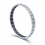 Load image into Gallery viewer, 925 Sterling Silver Intricate Floral Design Single Bangle for Women
