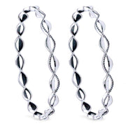 925 Sterling Silver Twisted Design Bangle with 6 cm Diameter Bangle For Women