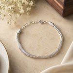 Load image into Gallery viewer, Taraash Multi Chain 925 Sterling Silver Bracelet For Women BR0515S