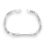 Load image into Gallery viewer, 925 Sterling Silver Figaro Chain ID Bracelet for Mens
