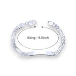 Load image into Gallery viewer, Taraash Silver Figaro Chain ID Bracelet for Mens
