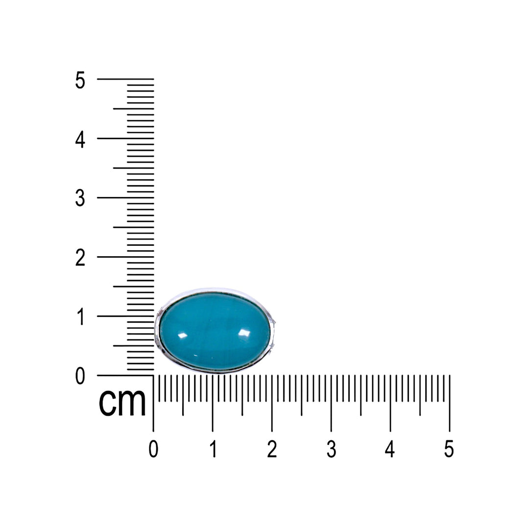 925 Sterling Silver Men's Figaro Chain Bracelet with Firoza Stone