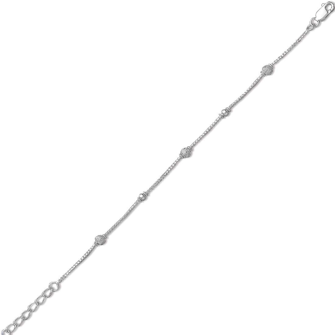 Taraash 925 Silver Silver Bead Chain Bracelet For Women