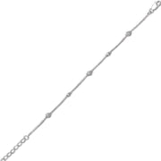 Taraash 925 Silver Silver Bead Chain Bracelet For Women