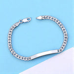 Load image into Gallery viewer, 925 Sterling Silver Curb Chain ID Bracelets for Men
