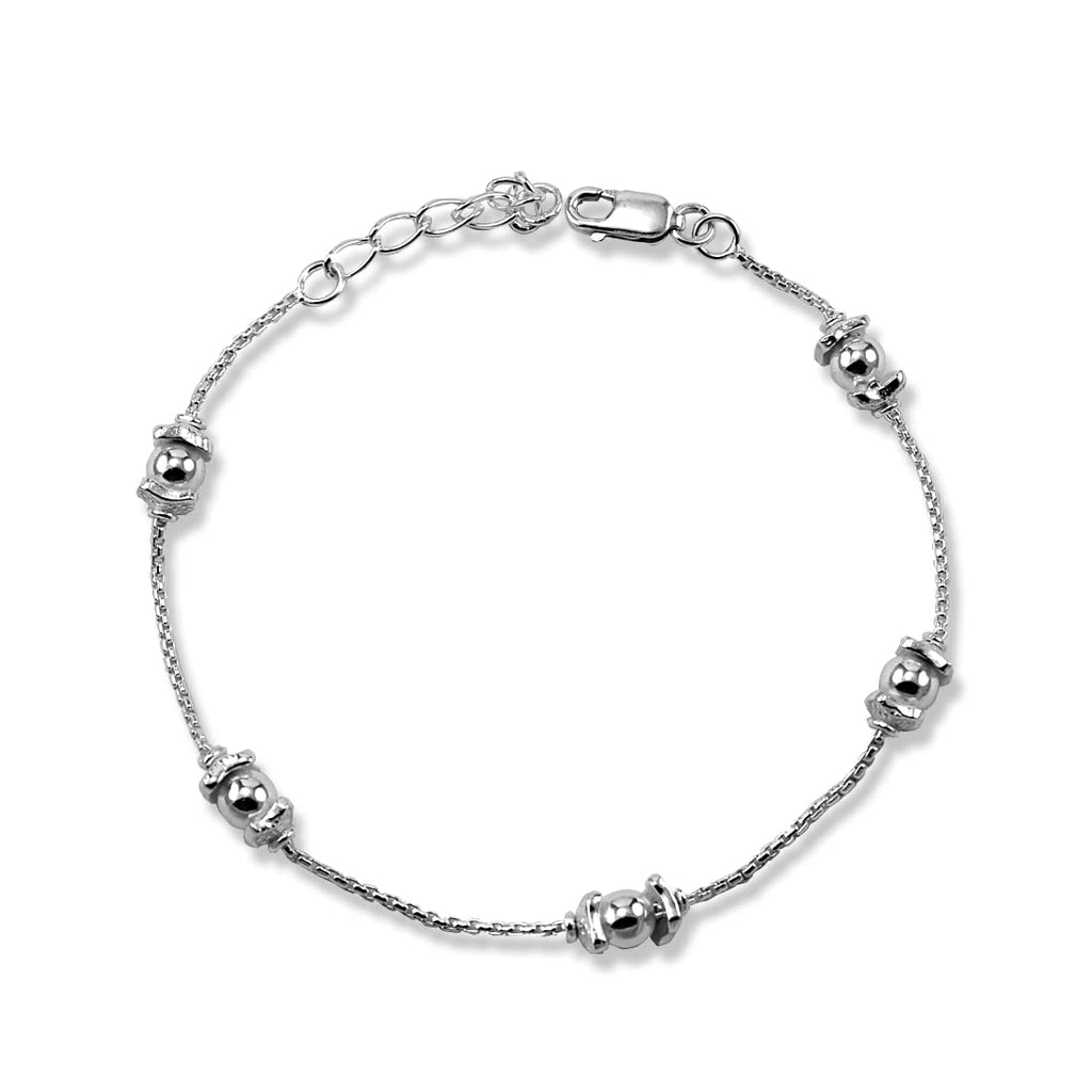 Fixed Chain Cuff Bracelet in Oxidized Sterling Silver - Silvertraits