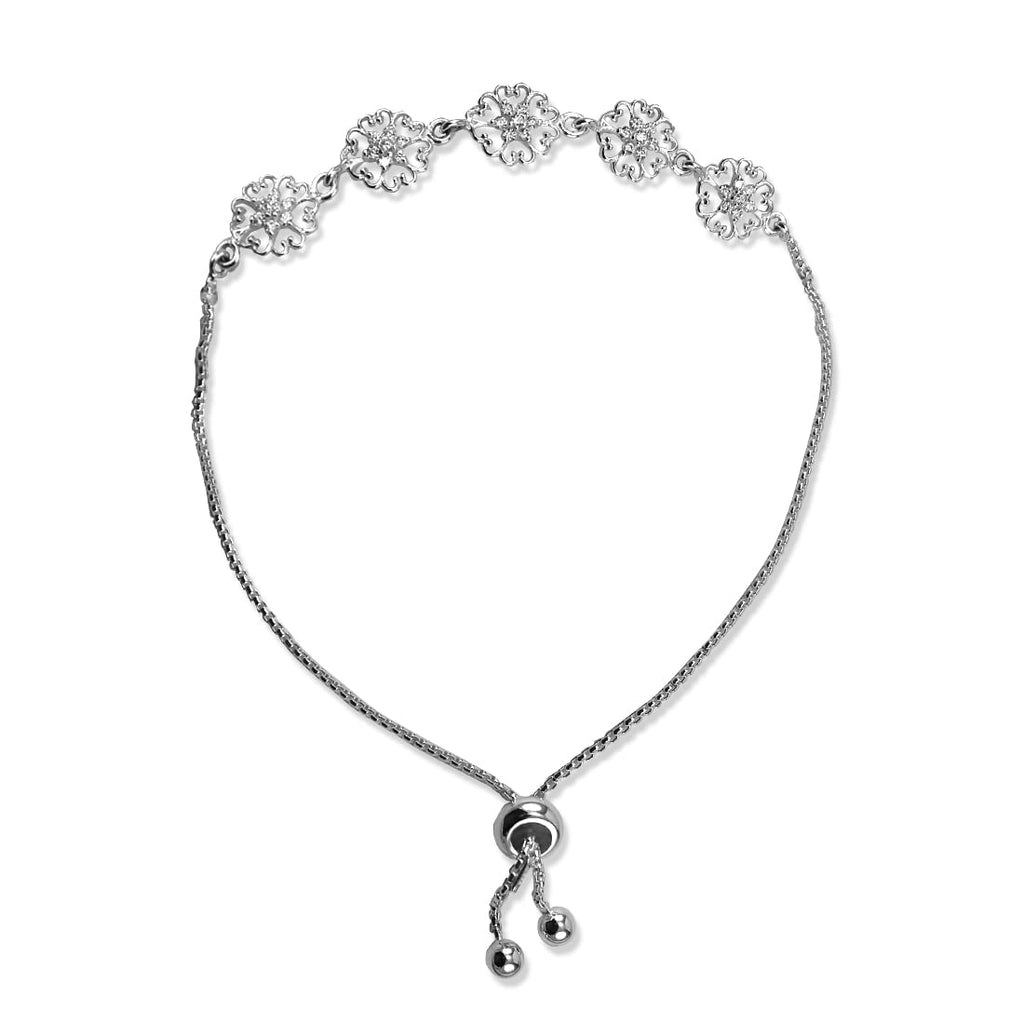 Rope Design Bracelet in Sterling Silver For Women & Girls