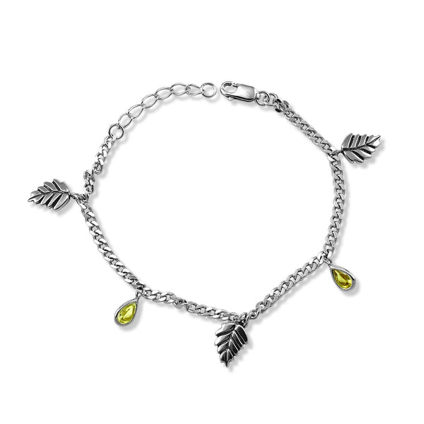 Taraash 925 Sterling Leaf Pure Silver Bracelet | Taraash Bracelet | Pure Silver Bracelet For Girls
