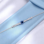 Load image into Gallery viewer, 925 Sterling Silver Beaded with Evil Eye Charm Rakhi For Brother
