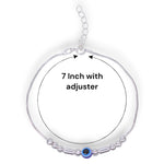 Load image into Gallery viewer, 925 Sterling Silver Beaded with Evil Eye Charm Rakhi For Brother
