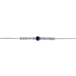 Load image into Gallery viewer, 925 Sterling Silver Beaded with Evil Eye Charm Rakhi For Brother
