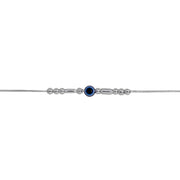 925 Sterling Silver Beaded with Evil Eye Charm Rakhi For Brother