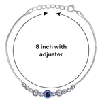 Load image into Gallery viewer, 925 Sterling Silver Evil Eye Multi Beaded Rakhi Bracelet for Men
