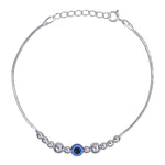 Load image into Gallery viewer, 925 Sterling Silver Evil Eye Multi Beaded Rakhi Bracelet for Men
