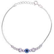 925 Sterling Silver Evil Eye Rakhi – Stylish Safeguard for Your Brother