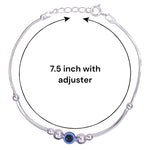 Load image into Gallery viewer, 925 Sterling Silver Evil Eye Beaded Rakhi Bracelet for Brother
