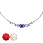 Load image into Gallery viewer, 925 Sterling Silver Multi Beaded Evil Eye Silver Rakhi for Brother/Men
