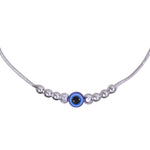 Load image into Gallery viewer, 925 Sterling Silver Multi Beaded Evil Eye Silver Rakhi for Brother/Men
