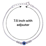 Load image into Gallery viewer, 925 Sterling Silver Evil Eye Beaded Elegant Rakhi For Brother

