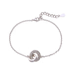 Load image into Gallery viewer, 925 Sterling Silver Interlink Double CZ Circle Bracelet for Women
