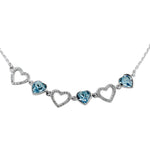 Load image into Gallery viewer, Taraash 925 Sterling Silver CZ Heart Bracelet For Women