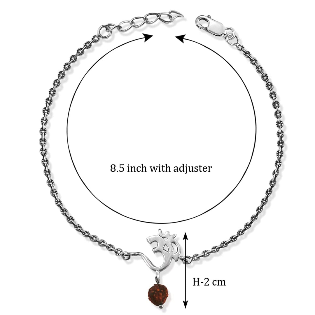 Taraash rudraksh rakhi silver