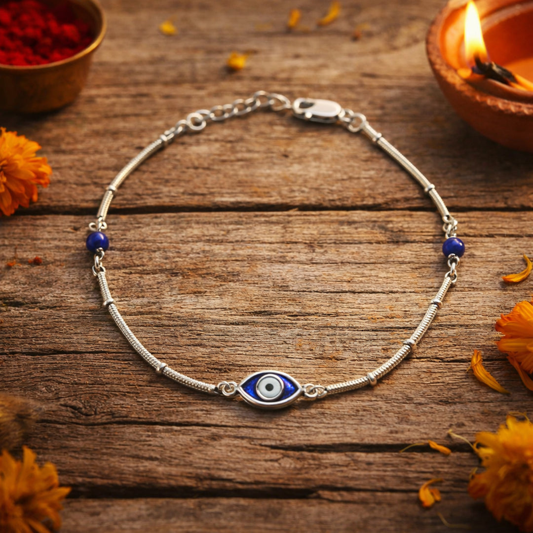 Taraash 925 Sterling Silver Pure Evil Eye Rakhi