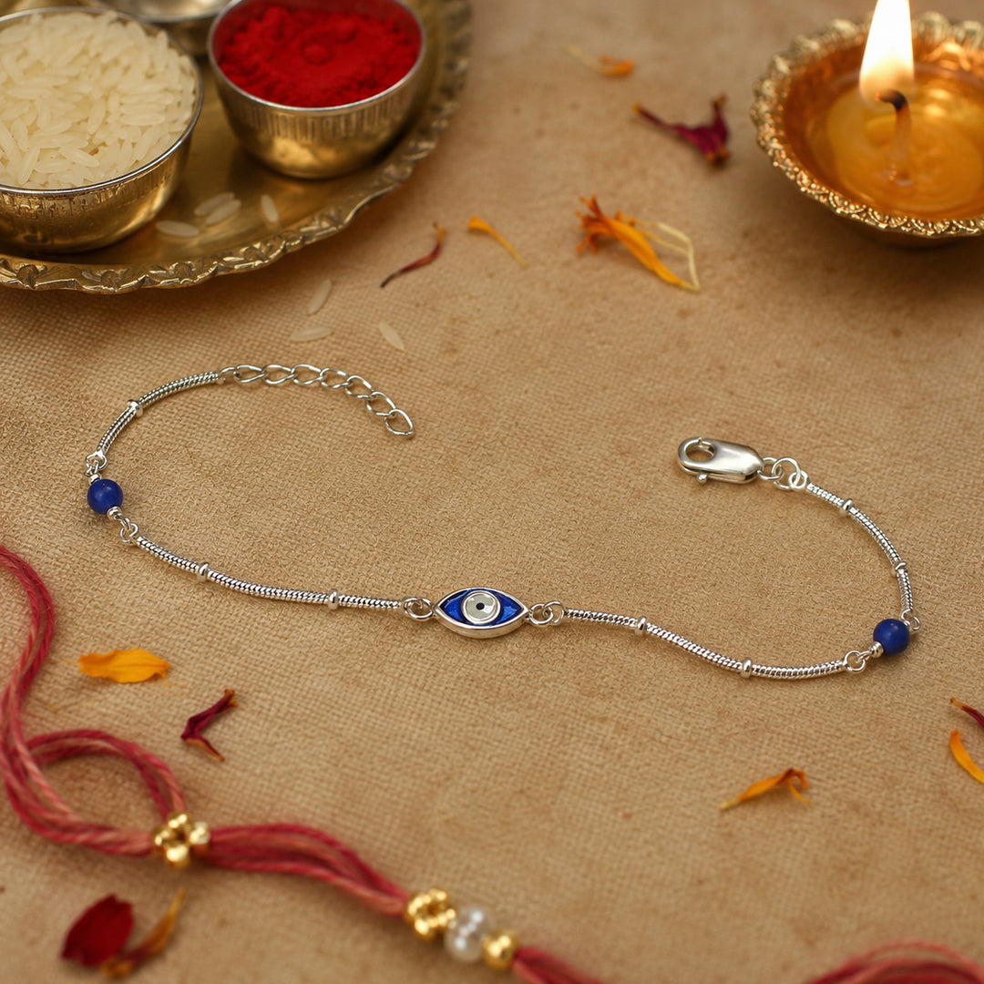 Taraash 925 Sterling Silver Pure Evil Eye Rakhi