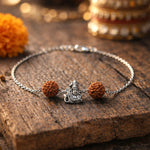 Load image into Gallery viewer, Taraash 925 Sterling Silver Shiva Rakhi Gift For Brother