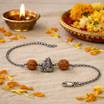 Load image into Gallery viewer, Taraash 925 Sterling Silver Shiva Rakhi Gift For Brother