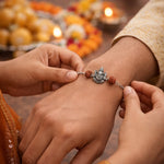 Load image into Gallery viewer, Taraash 925 Sterling Silver Ganpati Rakhi Gift For Brother