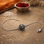 Load image into Gallery viewer, 925 Sterling Silver Antique-Finish Ganesha Rakhi for Brother