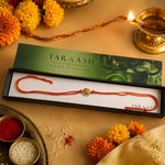 Load image into Gallery viewer, Om Charm Design Gold Plated Thred Rakhi for Men Online