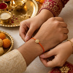 Load image into Gallery viewer, Om Charm Design Gold Plated Thred Rakhi for Men Online