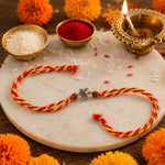 Load image into Gallery viewer, 925 Pure Silver Hanuman Rudraksha Rakhi Bracelet for Bhai