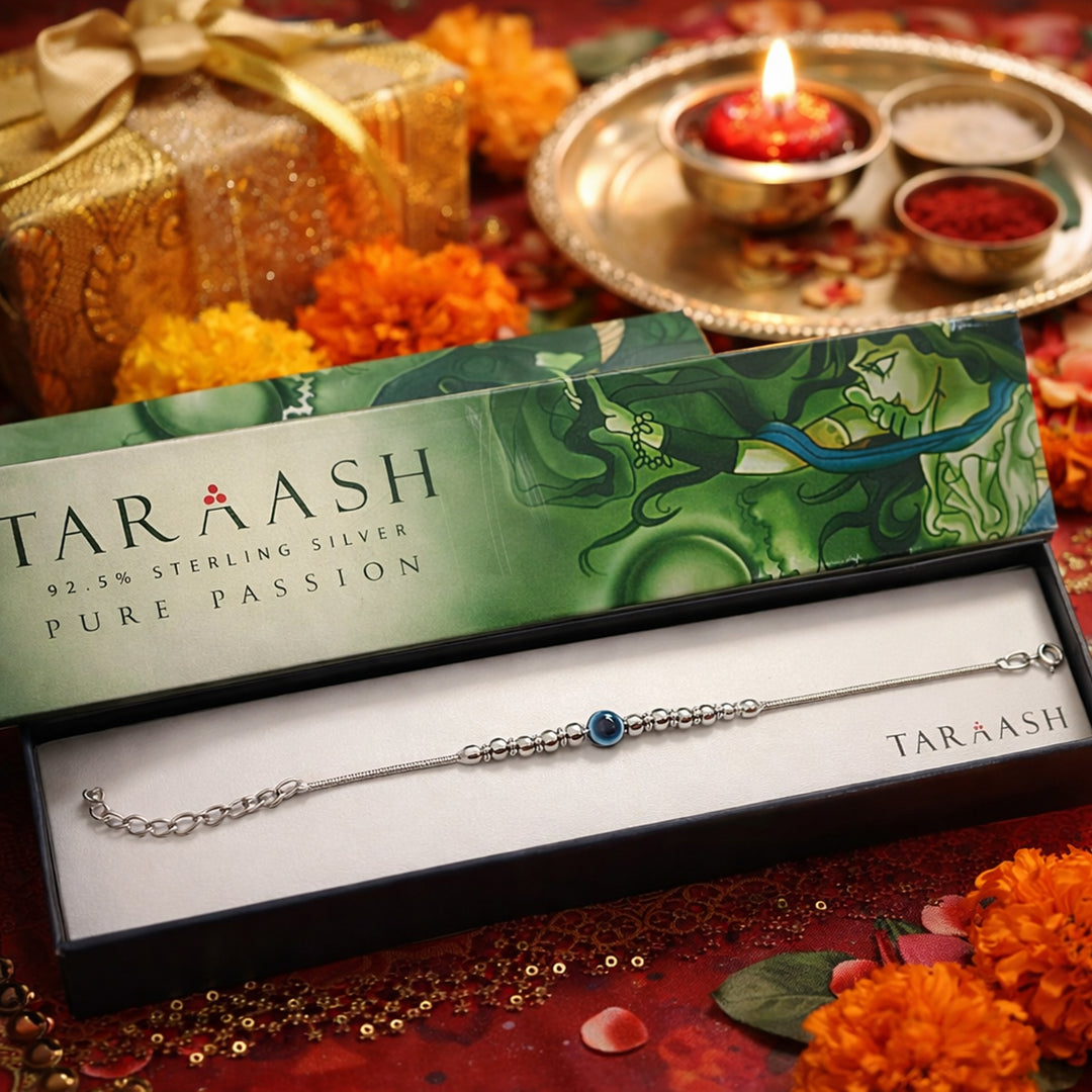 925 Sterling Silver Rakhis Evil Eye Rakhi for Brother