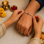 Load image into Gallery viewer, 925 Sterling Silver Rakhis Evil Eye Rakhi for Brother