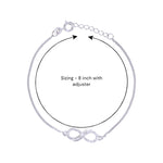 Load image into Gallery viewer, 925 Sterling Silver CZ Infinity Motif  Raksha Bandhan Rakhi for Brother
