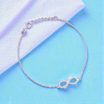 Load image into Gallery viewer, 925 Sterling Silver CZ Infinity Motif  Raksha Bandhan Rakhi for Brother
