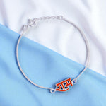 Load image into Gallery viewer, 925 Sterling Silver Ram Design 8 inch Chain Rakhi For Brother
