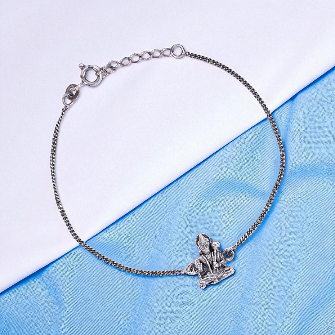 Taraash 925 Sterling Silver Hanuman Rakhi Bracelet for Brother