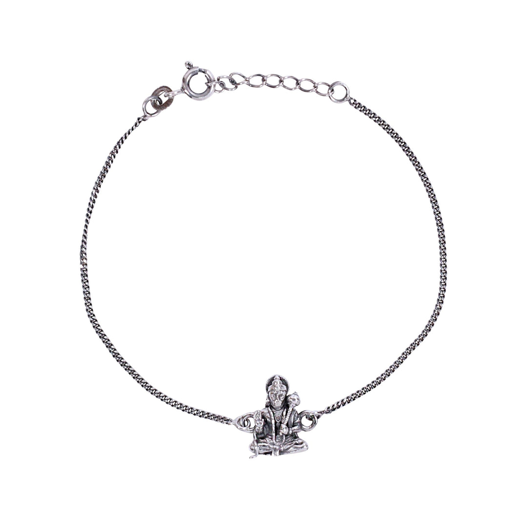 Taraash 925 Sterling Silver Hanuman Rakhi Bracelet for Brother