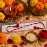Load image into Gallery viewer, 925 Silver Shiv Trishul Red Cotton Thread Rakhi for Brother